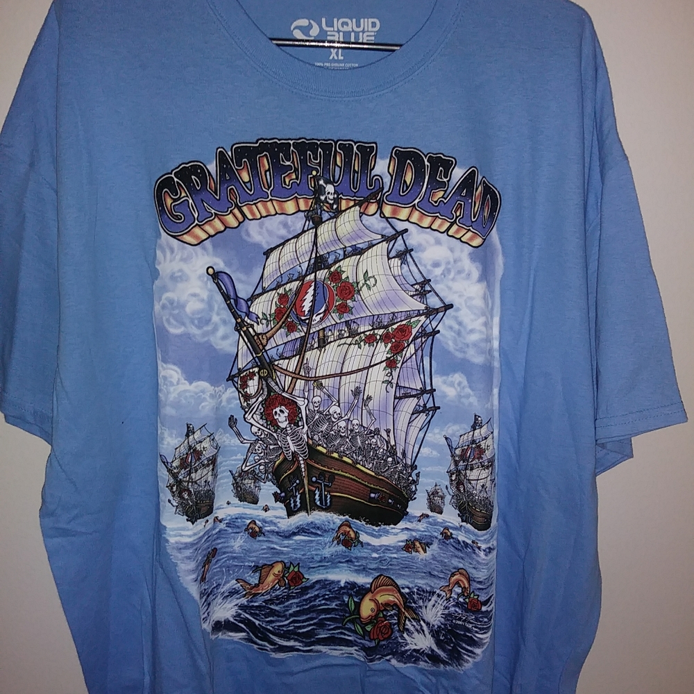 Liquid Blue Grateful Dead Men's T-Shirt